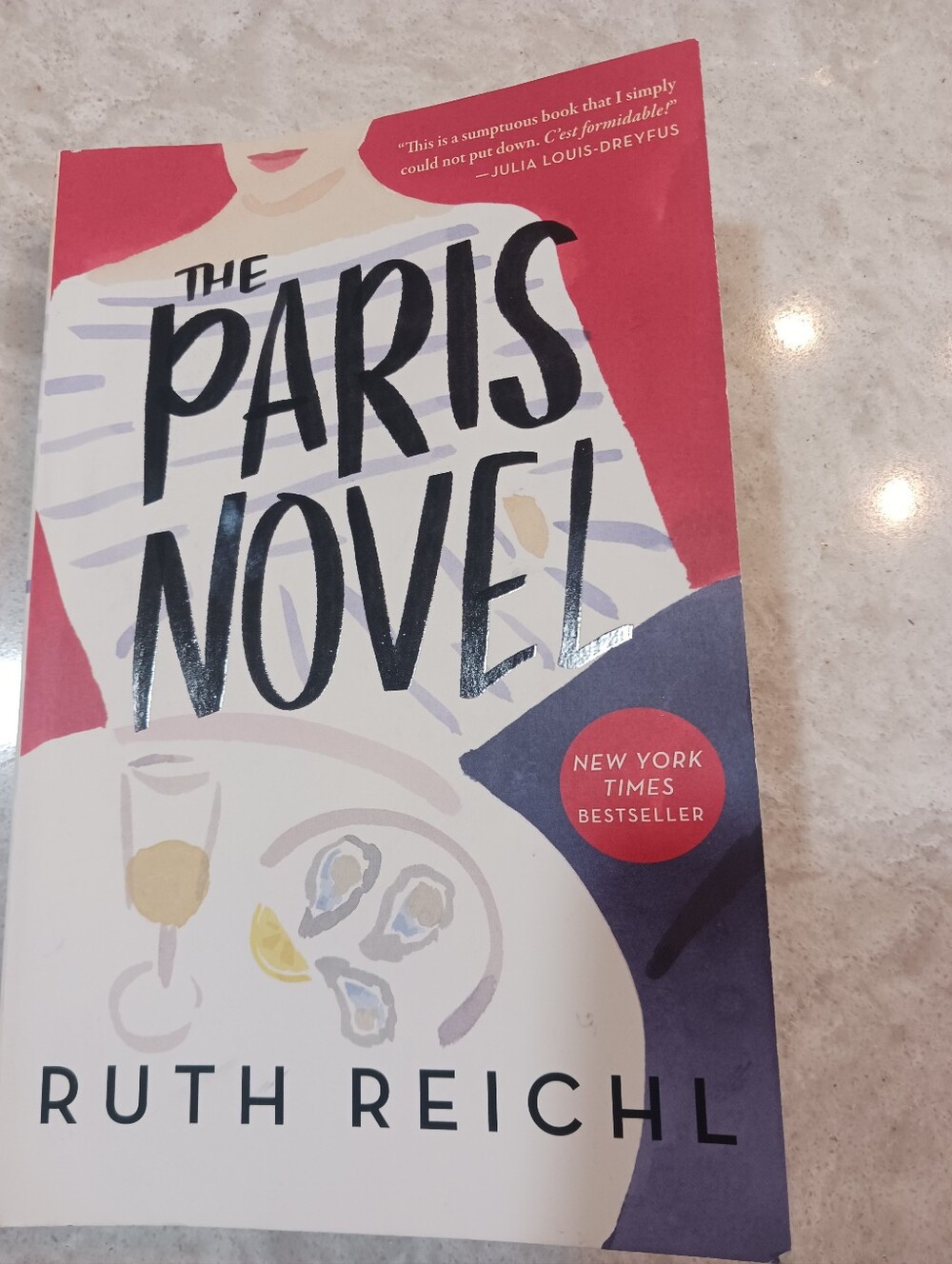 "The Paris Novel" Paperback Book - Red/White/Cream Cover